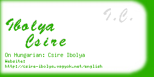 ibolya csire business card